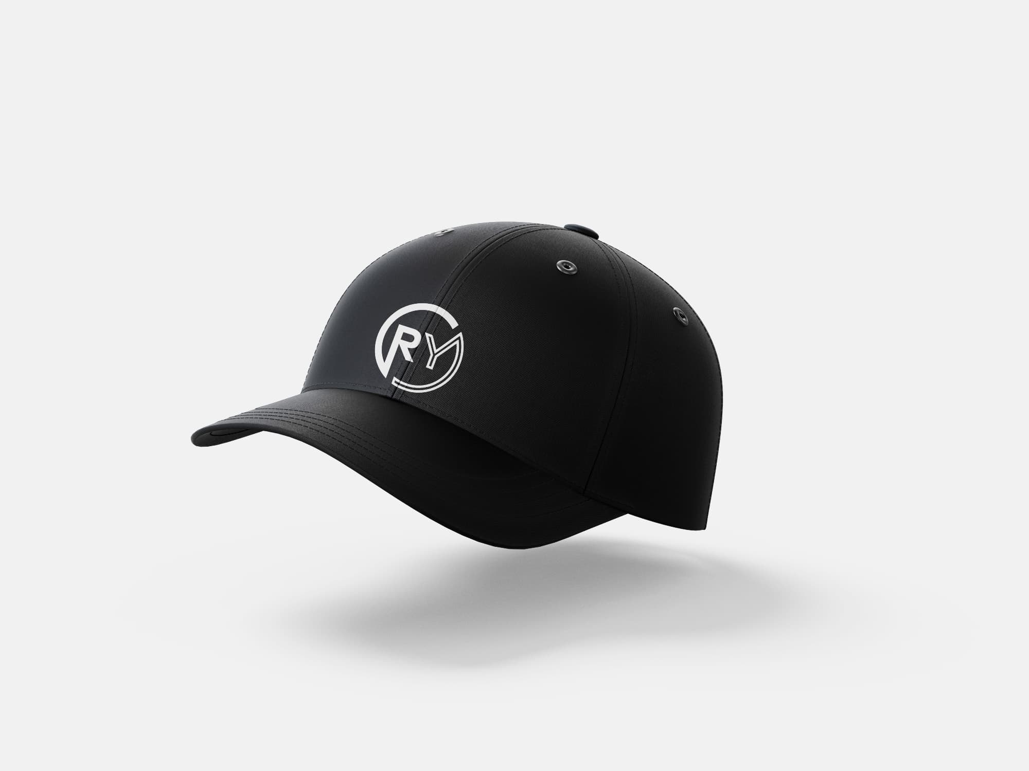 Logo for One Church's youth group, 'Real Youth', presented on a baseball cap mockup.